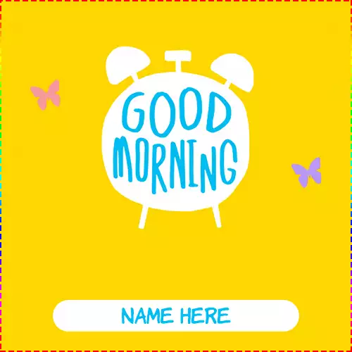 Good Morning Alarm Clock Image With Name